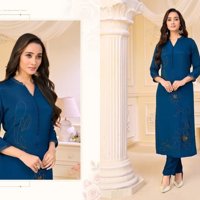 Deep Teal, Blue Kurta Set