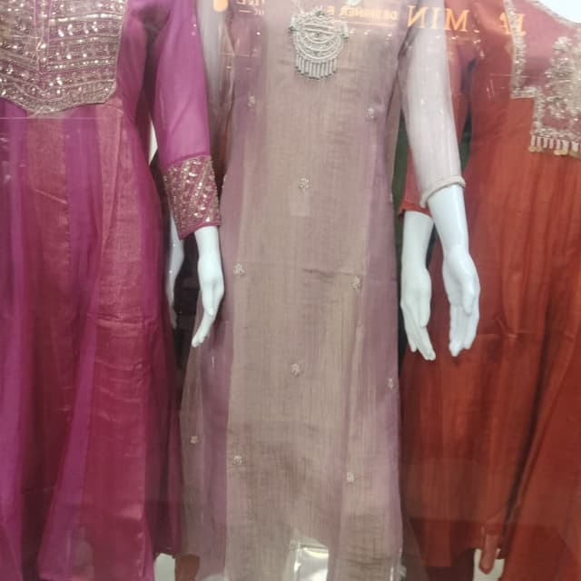 Dusty mauve, muted pink, silver Kurta set