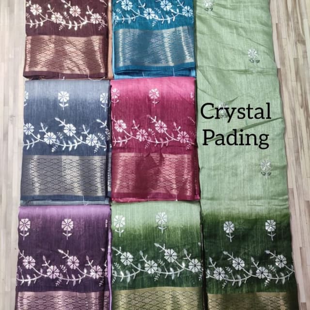 Crestel pading work Saree