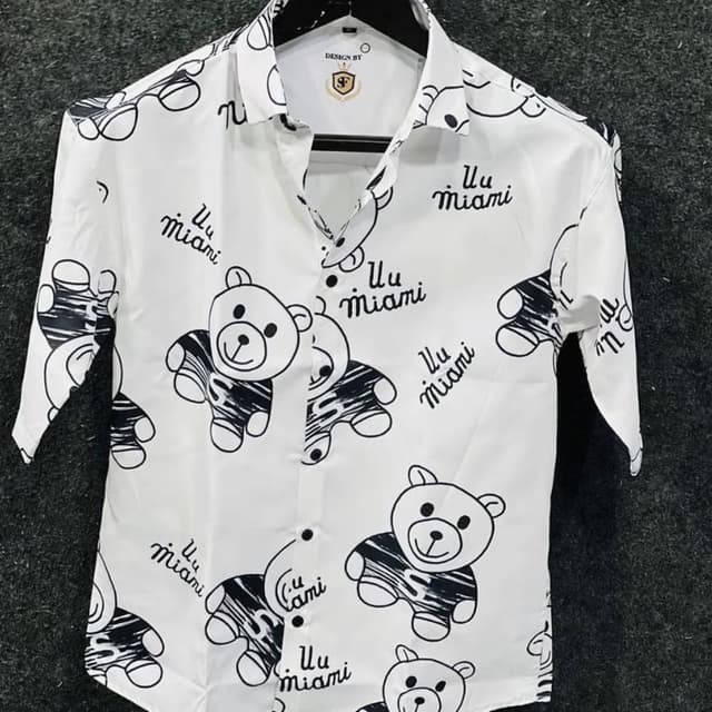 Dark Gray White Shirt