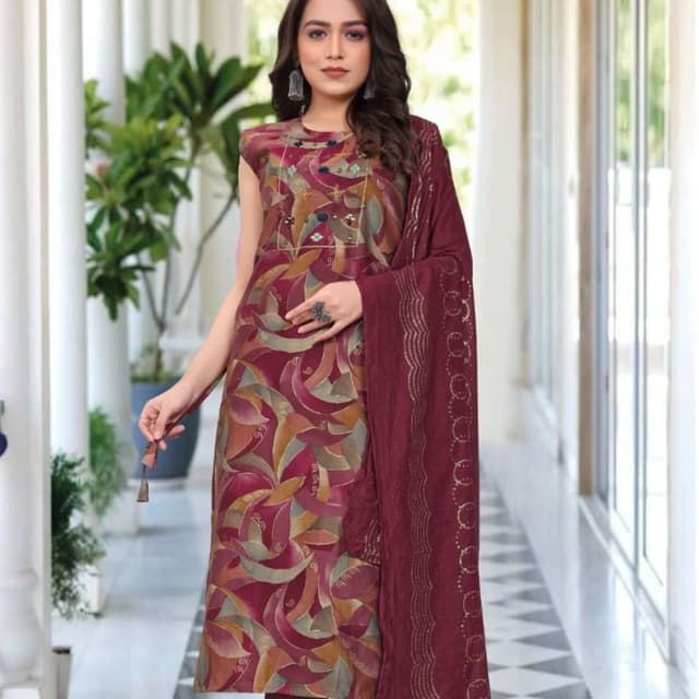 Maroon Salwar Suite