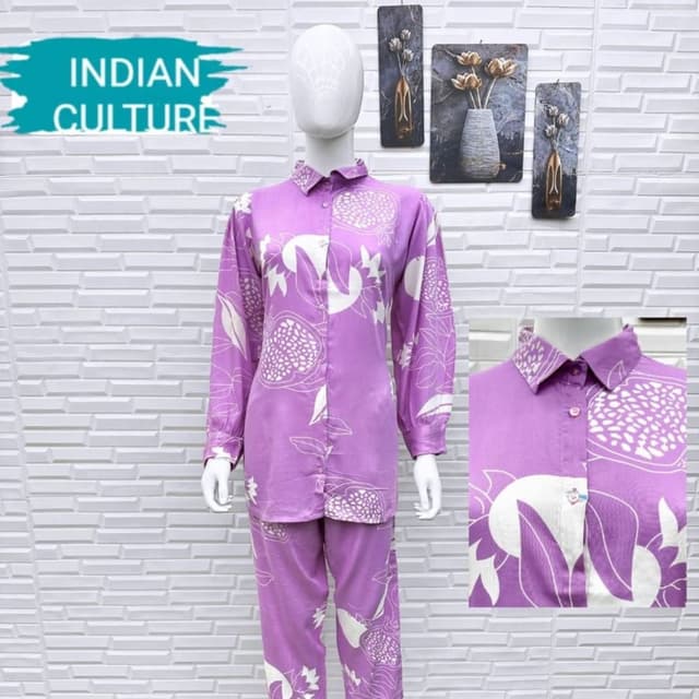 Lavender and White Pajama set