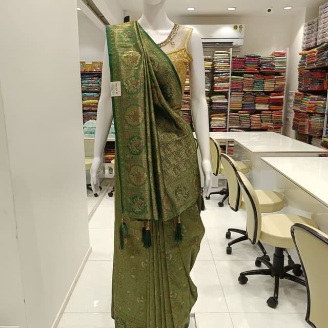 Green and Gold Saree
