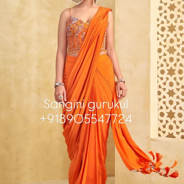 Orange and gold Saree