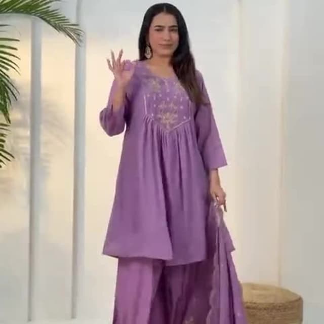 Lavender Salwar Kameez Set