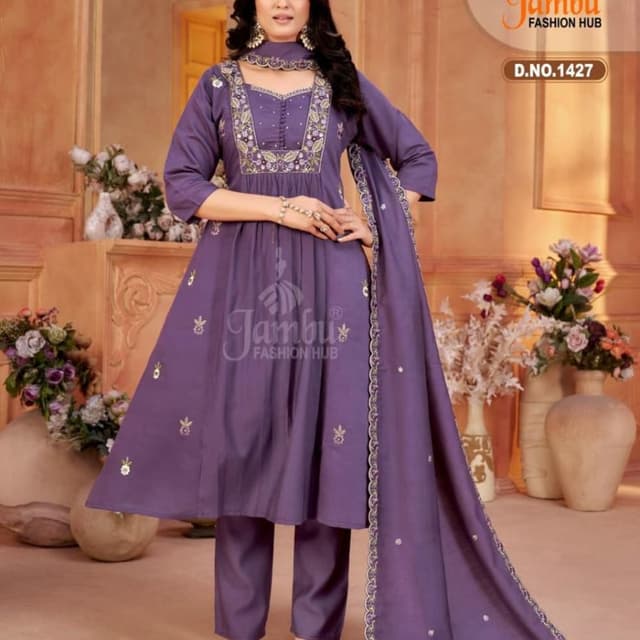 Purple Salwar Suit Set