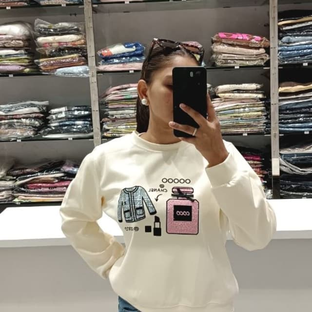 Off-White, Black, Pink, Blue Sweatshirt