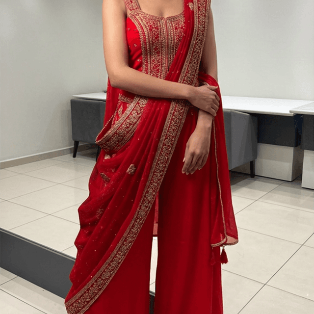 Red Lehenga Choli, Palazzo Suit